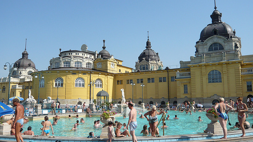 Budapest - Szechenyi furdo vonkajsie bazeny